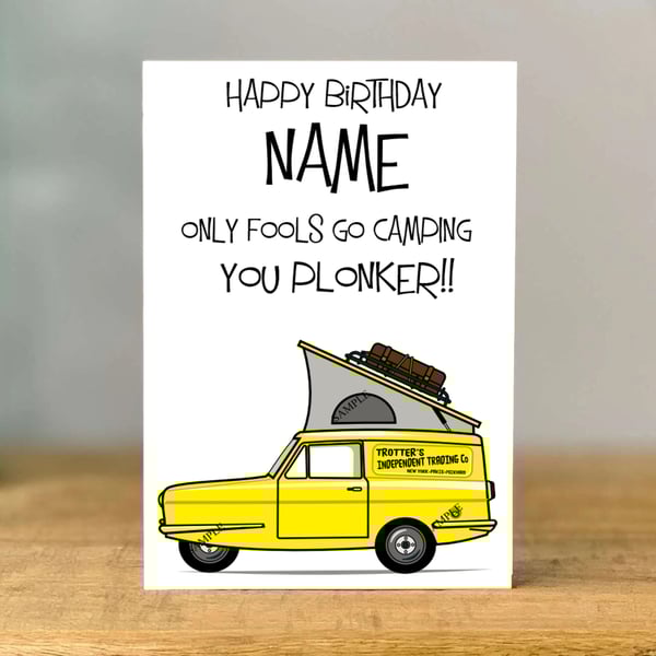 Personalised Campervan Birthday Card, mum, dad, grandad, gran, son, daughter,
