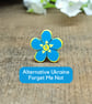 Ukraine Flower Pin, Charity Donation, Handmade Ukraine Forget Me Not Brooch - Image 9