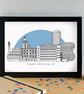 Birmingham Skyline Art Print - Image 3