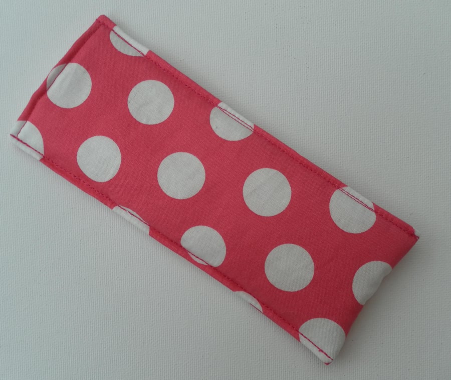 Pink with Large White Spots, Glasses Case