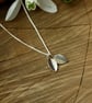 Handmade Silver Twin Leaf Necklace - Image 2