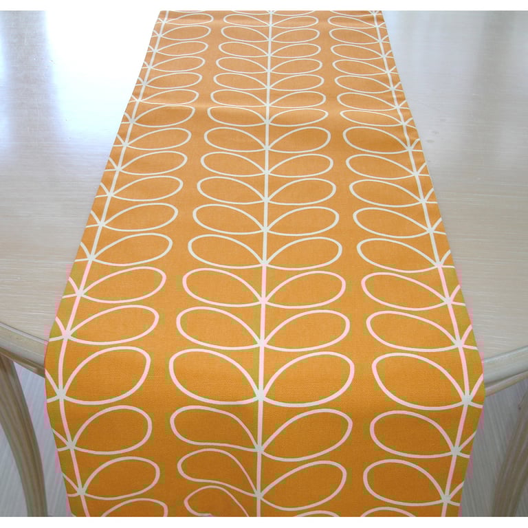 Table Runner Orange 120cm 1970s 4ft Retro Orange 48"