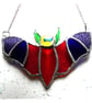Bat Suncatcher Stained Glass Halloween decoration Handmade Rainbow - Image 9
