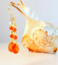 Carnelian Earrings With Yellow Swarovski Crystals - Handmade In Devon - Image 4