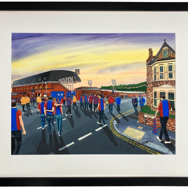 Crystal Palace Selhurst Park, Framed Football Art Print. 20" x 16" Frame Size