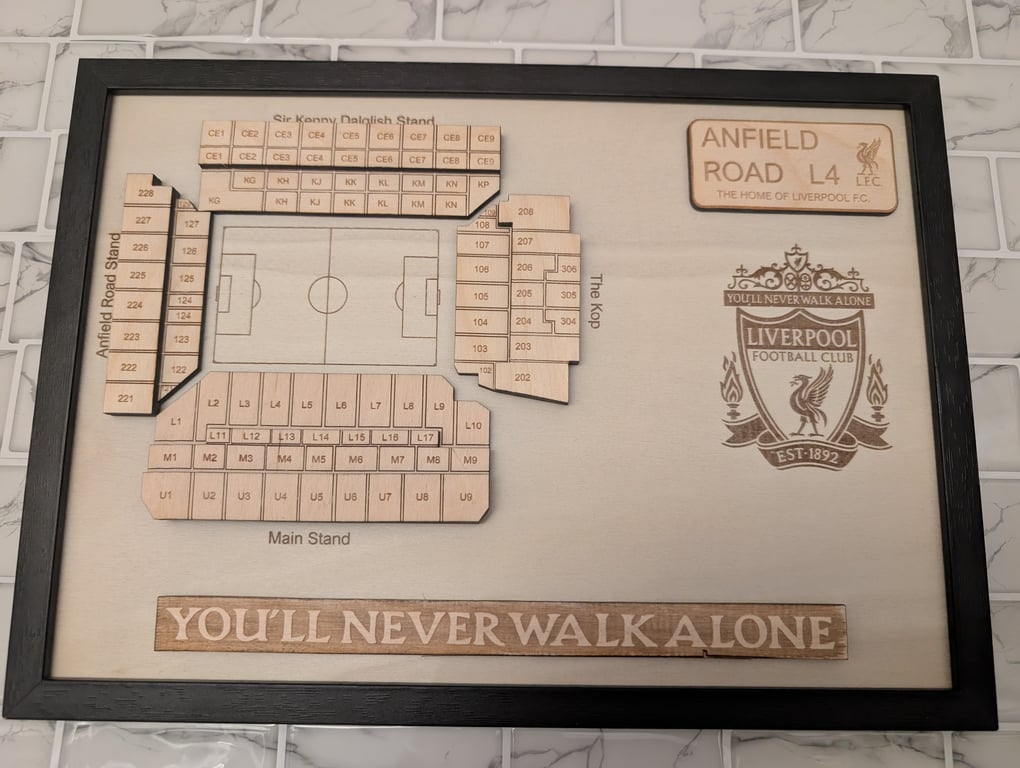 Liverpool Anfield Stadium wall plaque