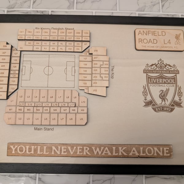 Liverpool Anfield Stadium wall plaque
