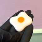 Fused Glass Fried Egg Christmas Decoration