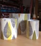 Iconic 50s MID CENTURY MODERN Leaf VIntage Barkcloth Fabric Lampshade option  - Image 5