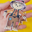 Scarecrow Planner Sticker, Scrapbook Sticker, Hand Illustrated Sticker.