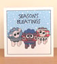 Christmas Card - Sheep in Woolly Xmas Jumpers - Season's Bleatings Q-HCS - Image 3