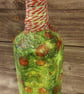 Hand Painted and Decoupaged Light up Christmas Kittens Bottle - Image 4