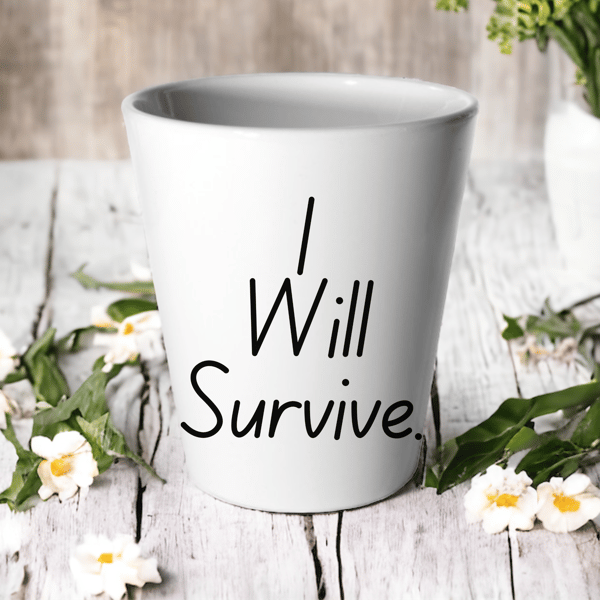 I Will survive Plant Pot -Succulent Cactus Flower Pot 