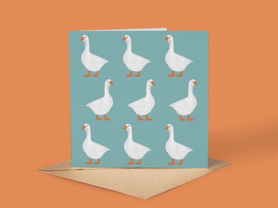Goose Greeting Card, Blank Card, Any Occasion, Goose Card