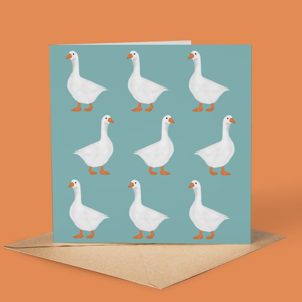 Goose Greeting Card, Blank Card, Any Occasion, Goose Card
