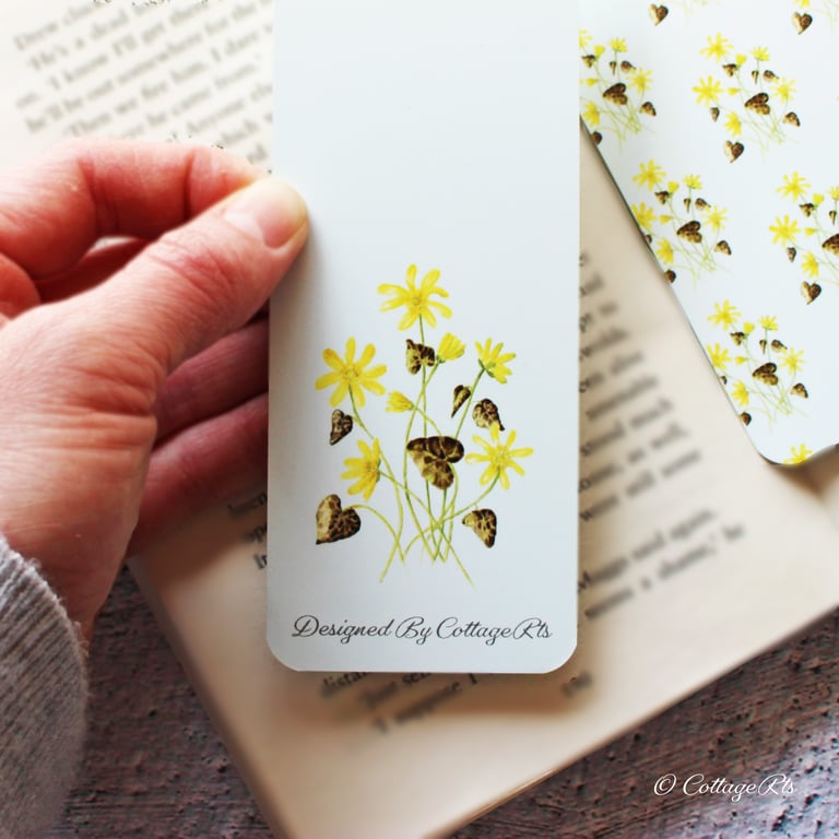 Celandine Flower Bookmark - Double Sided 