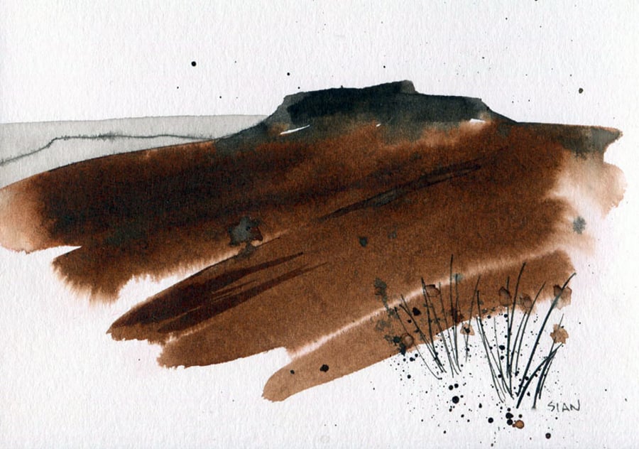 Higger Tor and Carl Wark, Hathersage Moor - original Peak District art