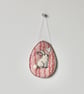 'Bunny on an Egg 6' - Hanging Decoration
