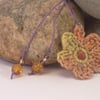 Crochet flower necklace - larisa