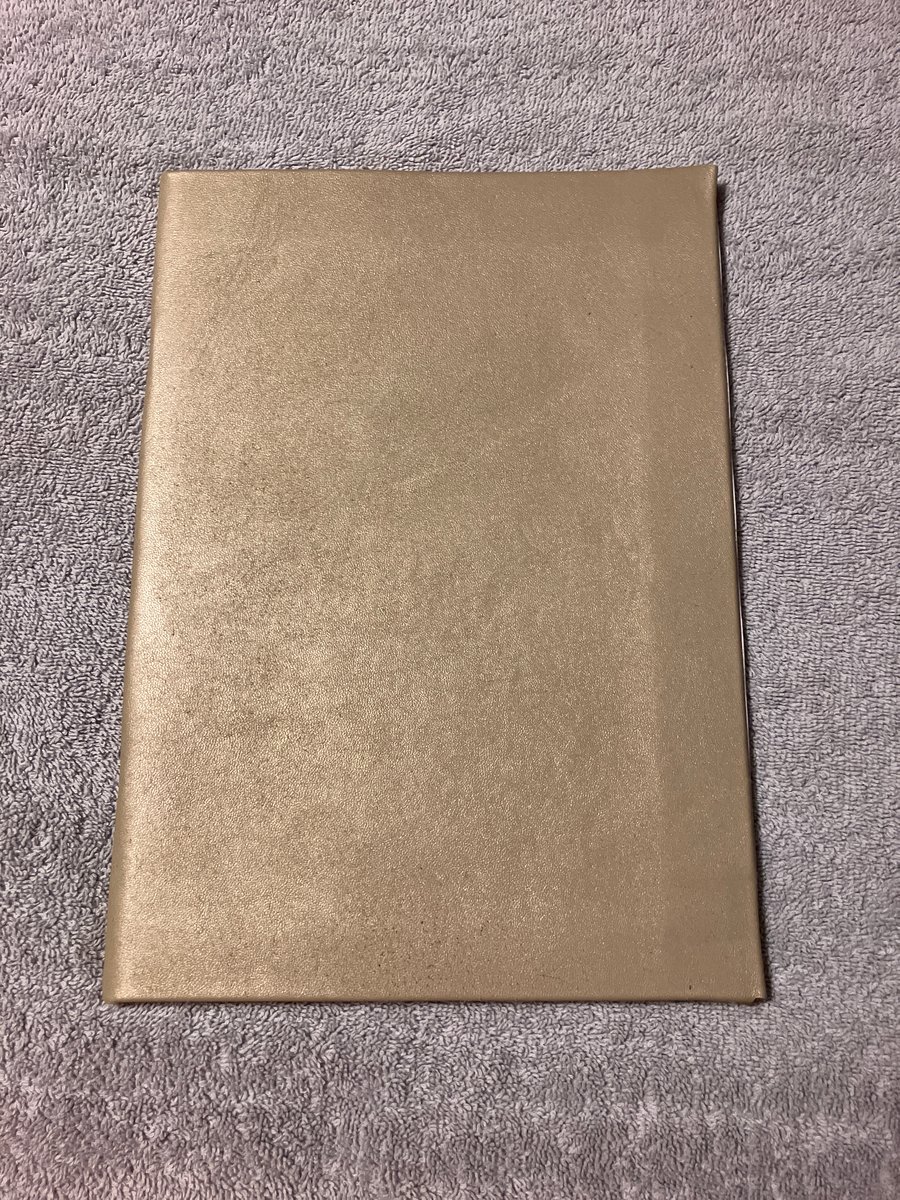 A4: Softcover Shimmery Gold Coloured leatherbound Sketchbook - FREE SHIPPING