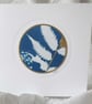 BOTANICAL CYANOTYPE PRINT CARD WITH GOLD LEAF - Image 1