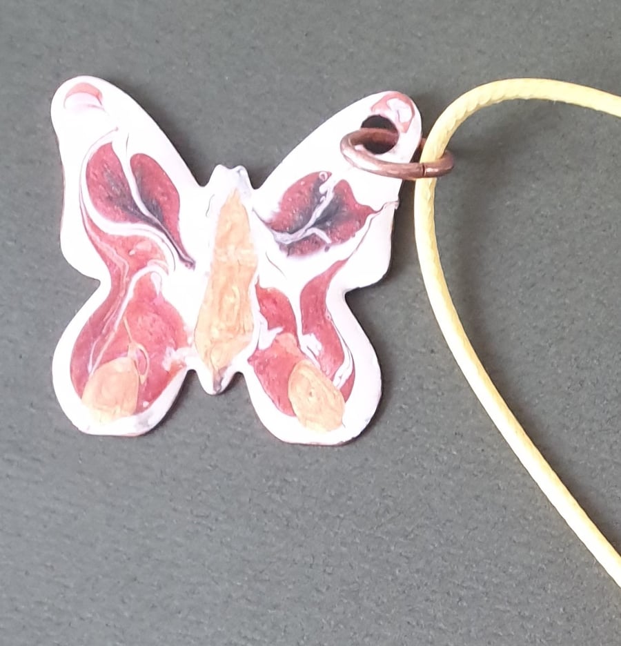 Orchid butterfly pendant