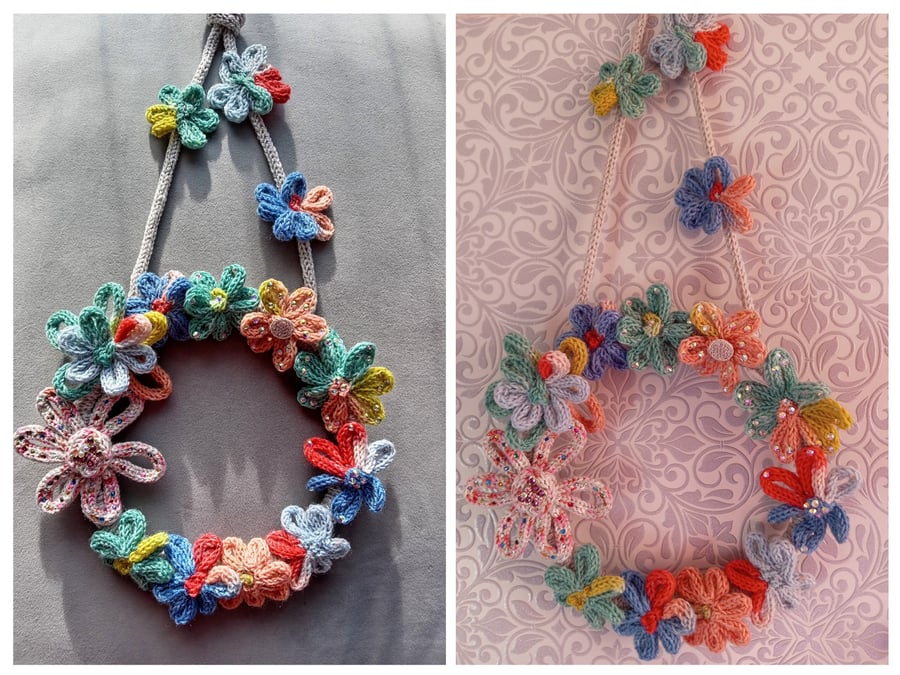 Summertime Stunning Multicoloured Pastel Floral Wreath 