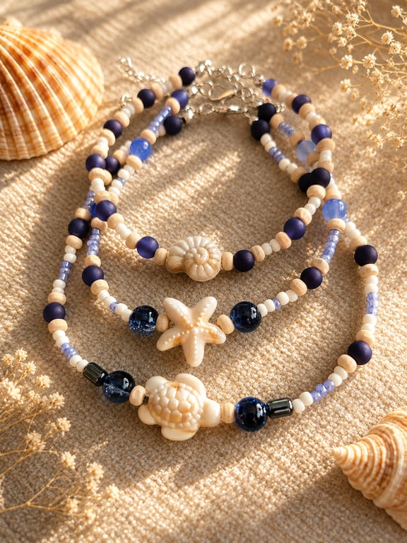 Coastal Charm Trio Anklet 