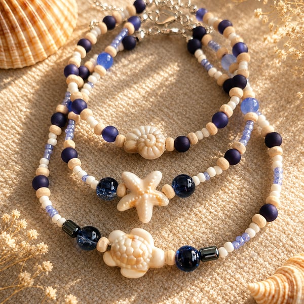 Coastal Charm Trio Anklet 