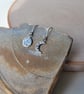 Full Moon and Crescent Moon Hook Earrings, Mismatched, Asymmetric - Image 8