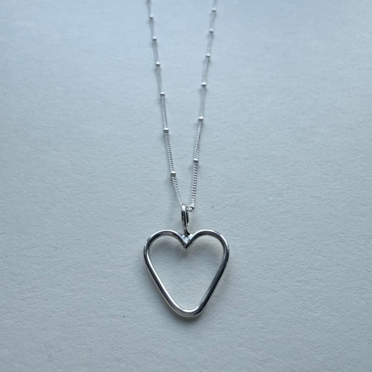 Simple Silver Heart Pendant