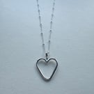 Simple Silver Heart Pendant