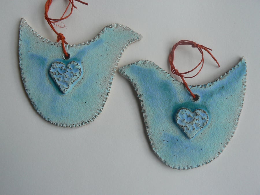 Pair of Scandinavian Love Birds