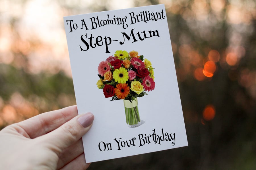 Step Mum Birthday Card, Birthday Card for Step Mum, Birthday Card, Step Mum Card