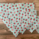 Blue Strawberry Handmade Dog Bandana 