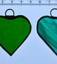 Stained glass small heart, GREEN variations - Image 3