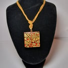 Gold Murano glass necklace 