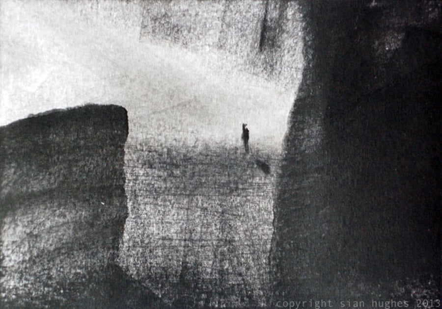 Walker: original ink painting