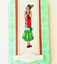 Christmas 1920s Flapper lady Cross Stitch card - Image 1