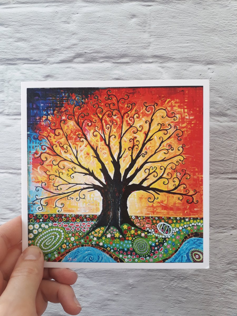 Tree of Life Birthday or Easter Card for Mum or Wife