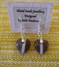 Agate heart earrings    - Image 1