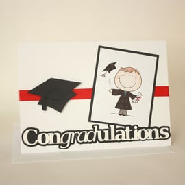 Handmade male graduation card