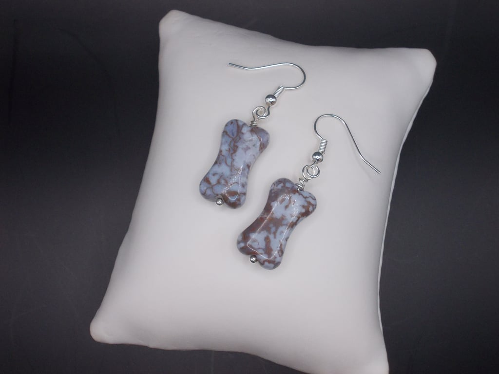Agate bone earrings