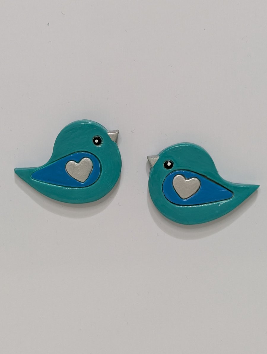 Bird fridge magnets, clay, kitchen gift, gift for Mother's day