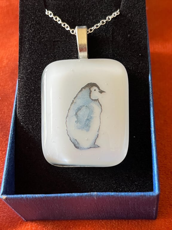 Unique Handcrafted Penguin Pendant.