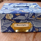 William Morris Receipts Box in Bramble Blue 