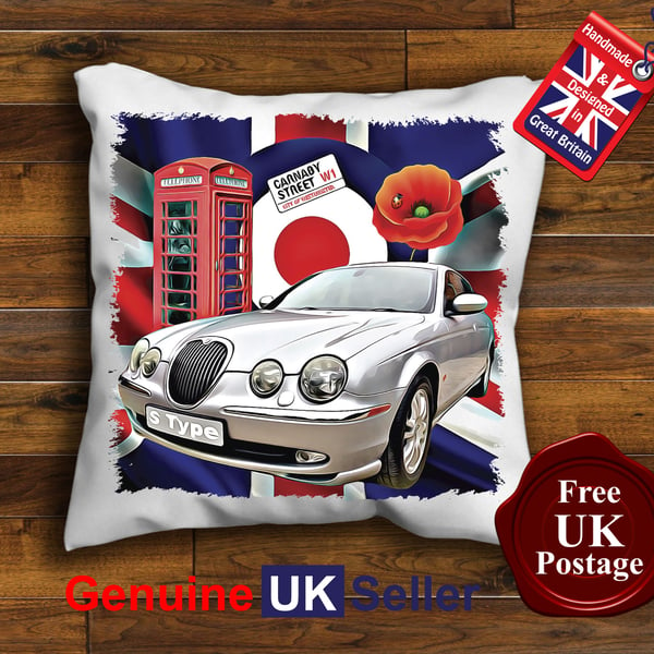 Jaguar S Type Cushion Cover, Choose Your Size