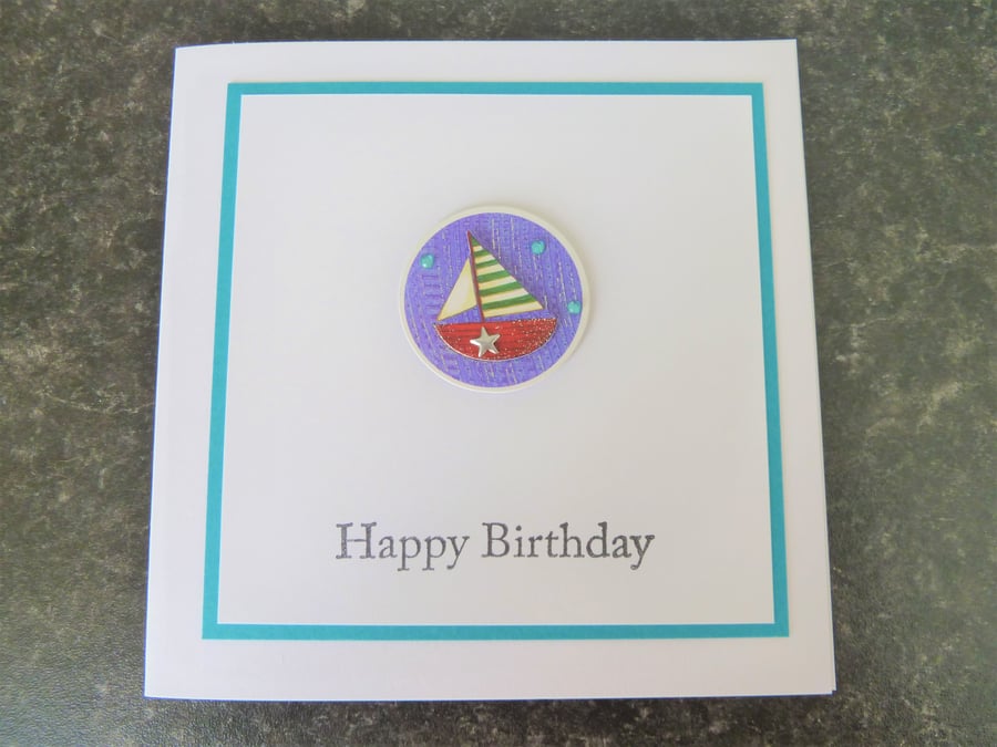 happy birthday boat card