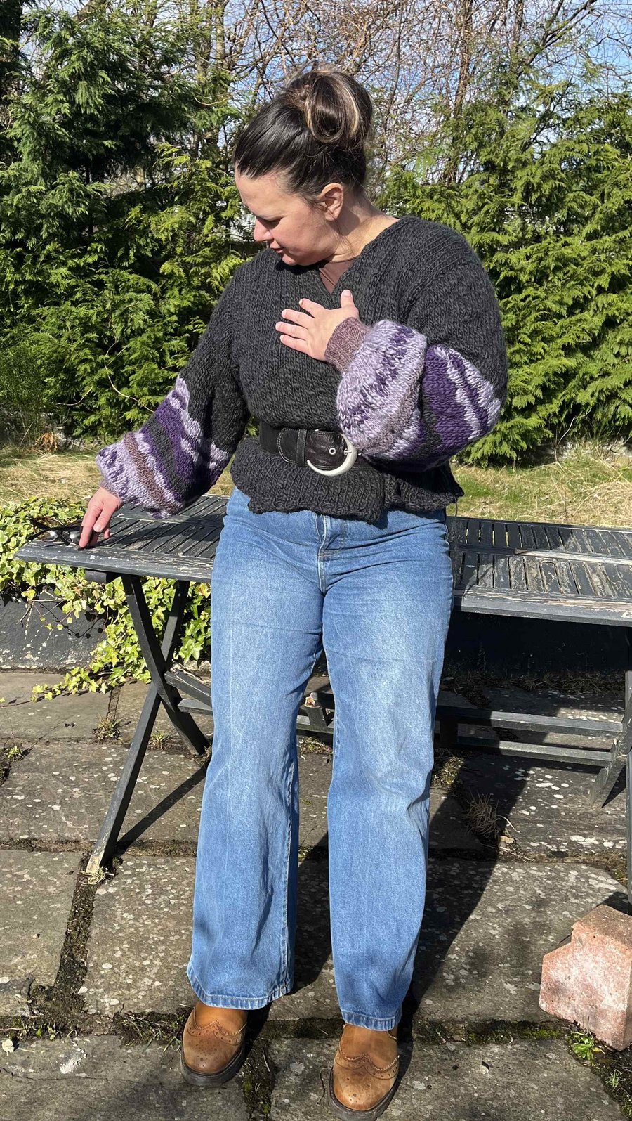 Black 100% wool Jamper