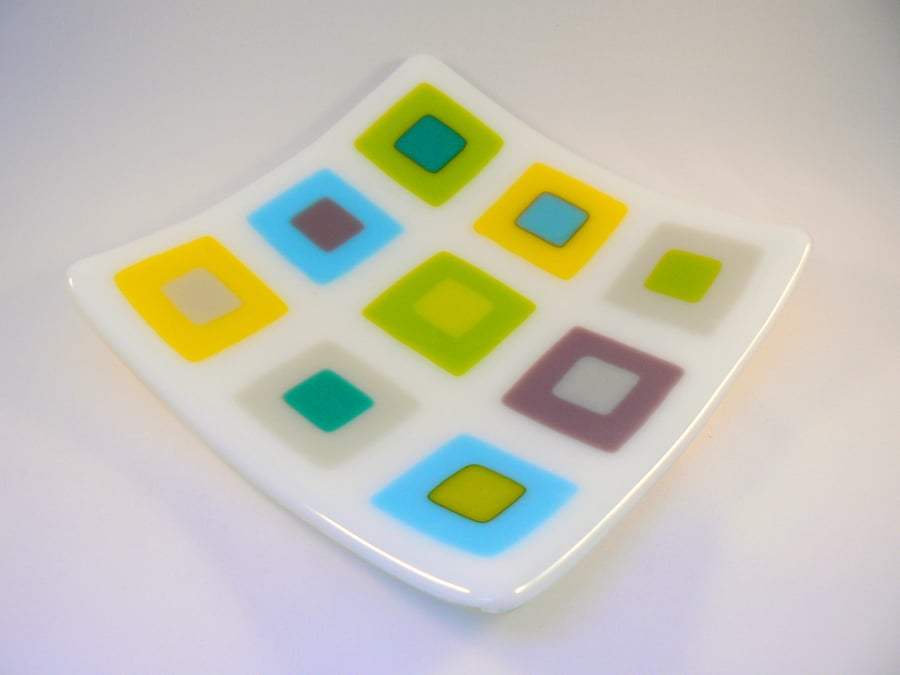Coloured Squares Dish